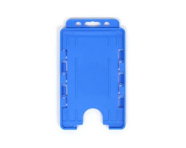 Light Blue Dual Sided BioBadge Open Faced ID Card Holders - Portrait (Pack of 100) — card holder view