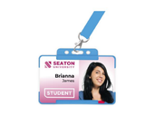 Light Blue Single Sided BioBadge Open Faced ID Card Holders - Landscape (Pack of 100) — usage example 4