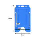 Light Blue Single-Sided BioBadge Open Faced ID Card Holders - Portrait (Pack of 100) — dimensions 2