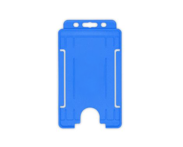 Light Blue Single-Sided BioBadge Open Faced ID Card Holders - Portrait (Pack of 100) — card holder view