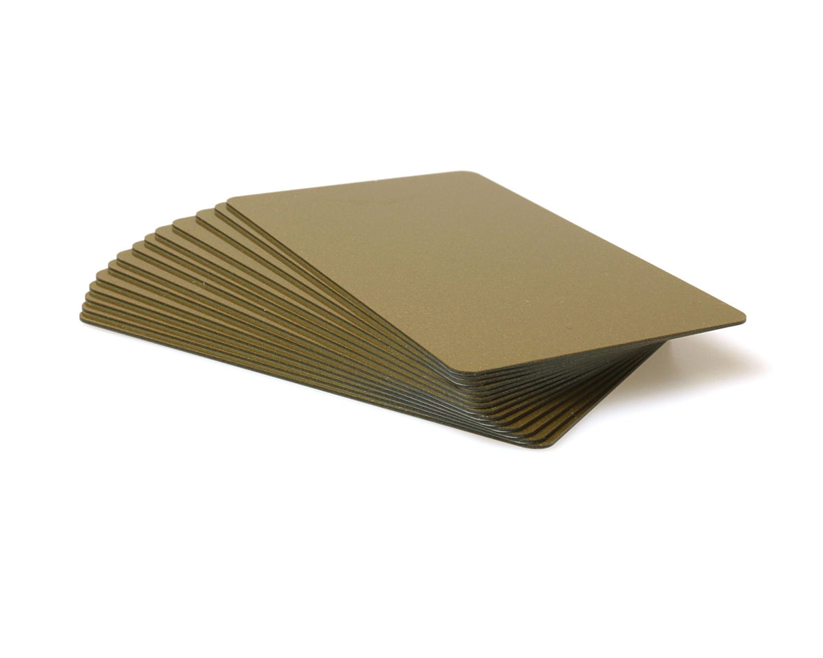 Light Gold Plastic Cards 760 Micron - Pack of 100 — plastic cards (representative card or pack view)