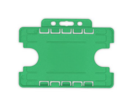 Light Green Dual-Sided BioBadge Open Faced ID Card Holders - Landscape (Pack of 100) — card holder view