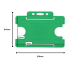 Light Green Single Sided BioBadge Open Faced ID Card Holders - Landscape (Pack of 100) — dimensions 2
