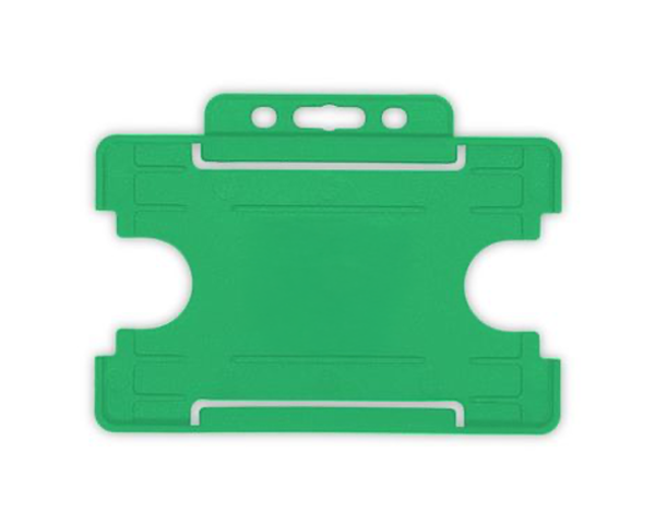 Light Green Single Sided BioBadge Open Faced ID Card Holders - Landscape (Pack of 100) — card holder view
