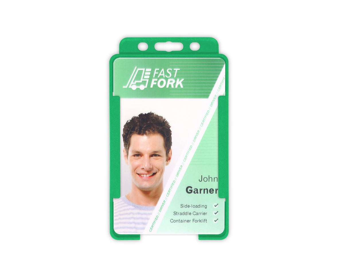 Light Green Single-Sided BioBadge Open Faced ID Card Holders - Portrait (Pack of 100) — additional product view 1