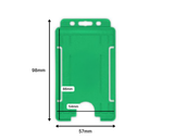 Light Green Single-Sided BioBadge Open Faced ID Card Holders - Portrait (Pack of 100) — dimensions 2