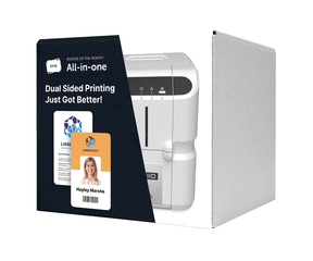 Matica MC110 Dual-Sided ID Card Printer Bundle — bundle or printer view