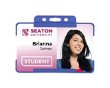 Mid Blue Single Sided BioBadge Open Faced ID Card Holders - Landscape (Pack of 100) — additional product view 1