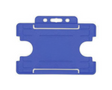 Mid Blue Single Sided BioBadge Open Faced ID Card Holders - Landscape (Pack of 100) — card holder view