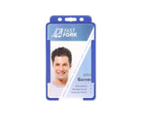 Mid Blue Single Sided BioBadge Open Faced ID Card Holders - Portrait (Pack of 100) — additional product view 1