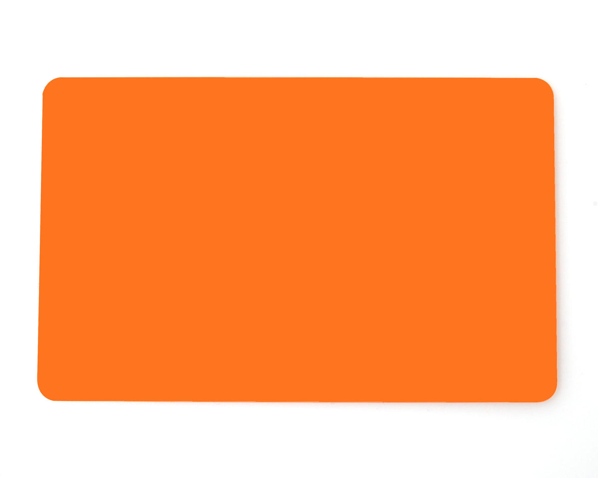 Orange Coloured Plastic Cards - Pack of 100 — plastic cards (representative card or pack view)