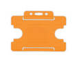 Orange Single Sided BioBadge Open Faced ID Card Holders - Landscape (Pack of 100) — card holder view