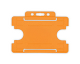 Orange Single Sided BioBadge Open Faced ID Card Holders - Landscape (Pack of 100) — card holder view