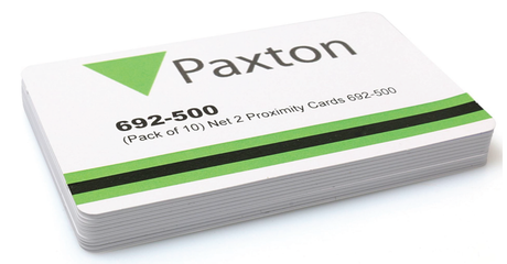 Paxton Net2 692-500 Proximity ISO Cards (Pack of 10) — plastic cards (representative card or pack view)