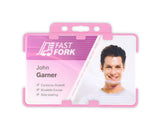 Pink Dual Sided BioBadge Open Faced ID Card Holders - Landscape (Pack of 100) — additional product view 1