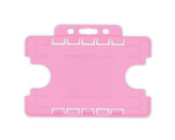 Pink Dual Sided BioBadge Open Faced ID Card Holders - Landscape (Pack of 100) — card holder view
