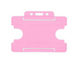 Pink Single Sided BioBadge Open Faced ID Card Holders - Landscape (Pack of 100) — card holder view