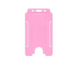 Pink Single-Sided BioBadge Open Faced ID Card Holders - Portrait (Pack of 100) — card holder view