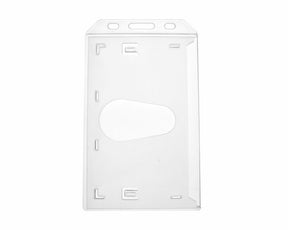 Premium Enclosed Holder with Thumb Slot - Portrait (Pack of 100) — card holder view