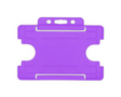 Purple Single Sided BioBadge Open Faced ID Card Holders - Landscape (Pack of 100) — card holder view
