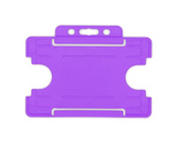 Purple Single Sided BioBadge Open Faced ID Card Holders - Landscape (Pack of 100) — card holder view