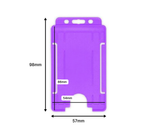 Purple Single-Sided BioBadge Open Faced ID Card Holders - Portrait (Pack of 100) — dimensions 2