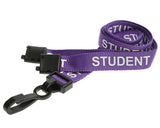 Purple Student Lanyards with Plastic J Clip (Pack of 100) — lanyard view