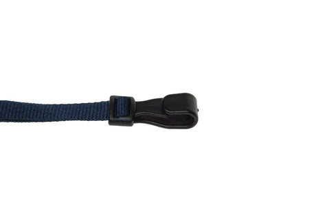Recycled Plain Dark Blue Lanyards With Plastic J Clip (Pack of 100) — lanyard view