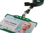 Recycled Plain Dark Green Lanyards With Metal Lobster Clip (Pack of 100) — lanyard view