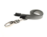 Recycled Plain Grey Lanyards With Metal Lobster Clip (Pack of 100) — lanyard view