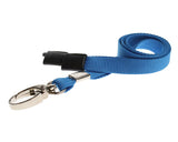 Recycled Plain Light Blue Lanyards With Metal Lobster Clip (Pack of 100) — lanyard view