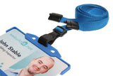 Recycled Plain Light Blue Lanyards with Plastic J Clip (Pack of 100) — lanyard view