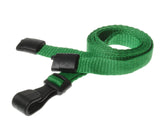 Recycled Plain Light Green Lanyards With Plastic J Clip (Pack of 100) — lanyard view