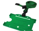 Recycled Plain Light Green Lanyards With Plastic J Clip (Pack of 100) — lanyard view
