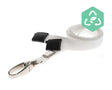 Recycled Plain White Lanyards With Metal Lobster Clip (Pack of 100) — lanyard view