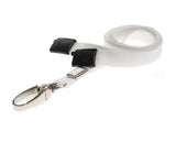 Recycled Plain White Lanyards With Metal Lobster Clip (Pack of 100) — lanyard view