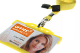 Recycled Plain Yellow Lanyards With Metal Lobster Clip (Pack of 100) — lanyard view