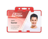 Red Dual Sided BioBadge Open Faced ID Card Holders - Landscape (Pack of 100) — additional product view 1