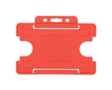 Red Single Sided BioBadge Open Faced ID Card Holders - Landscape (Pack of 100) — card holder view