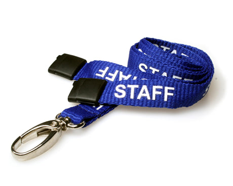 Royal Blue Staff Lanyards with Metal Lobster Clip (Pack of 100) — lanyard view