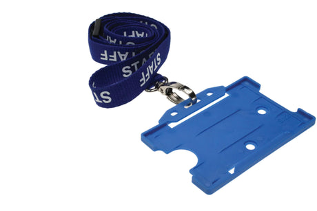 Royal Blue Staff Lanyards with Metal Lobster Clip (Pack of 100) — lanyard view