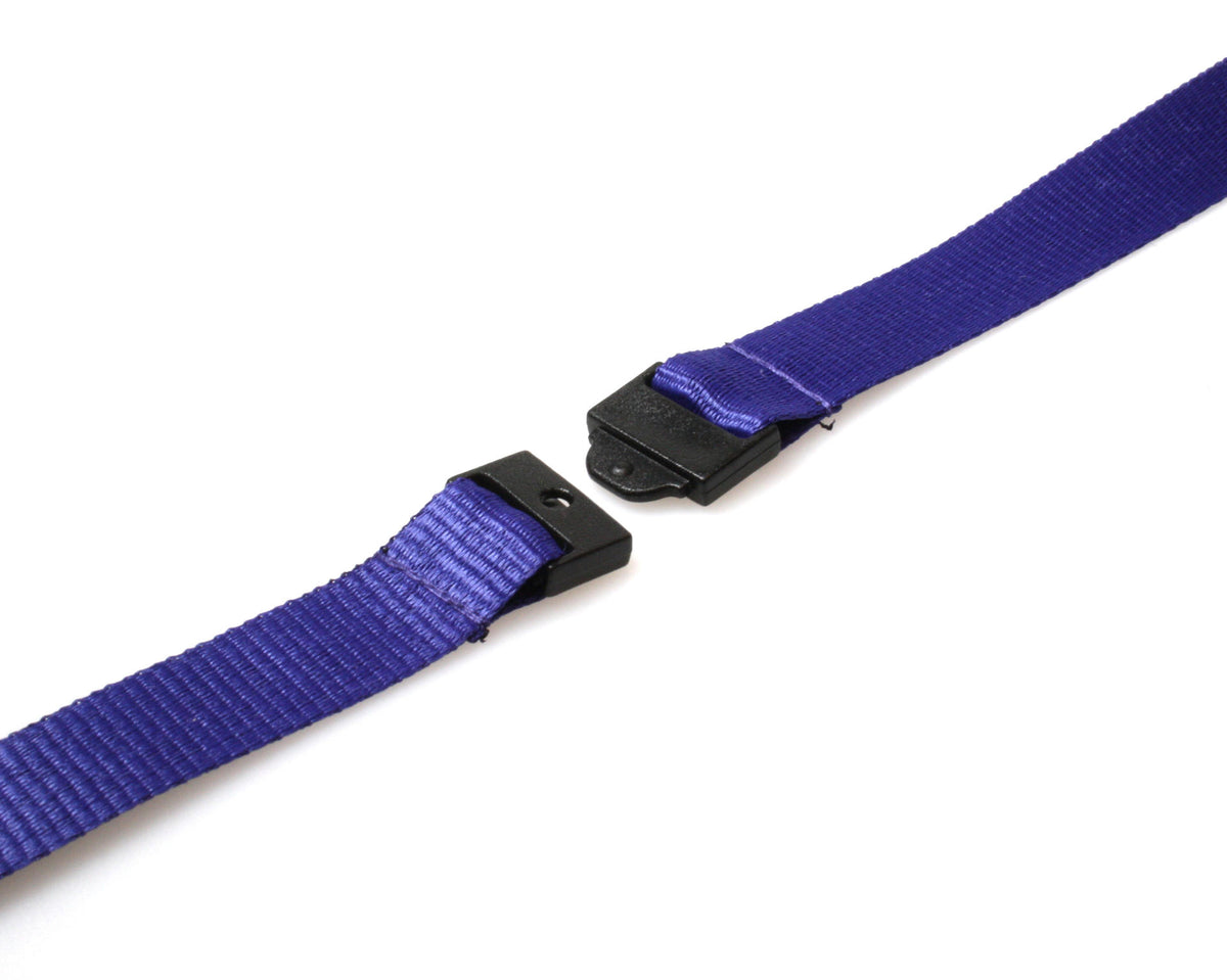 RPET Plain Navy Blue Lanyards with Card Reel (Pack of 50) — lanyard view