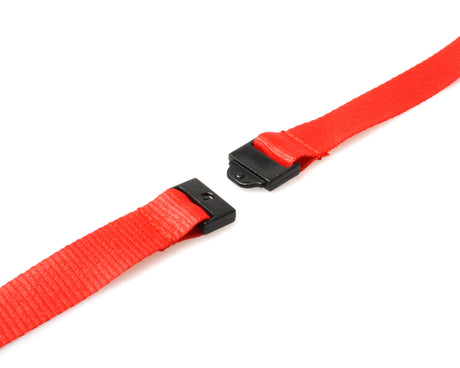 RPET Plain Red Lanyards with Card Reel (Pack of 50) — lanyard view
