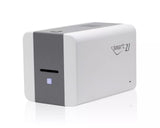 Angled side view of the IDP SMART-21 ID card printer