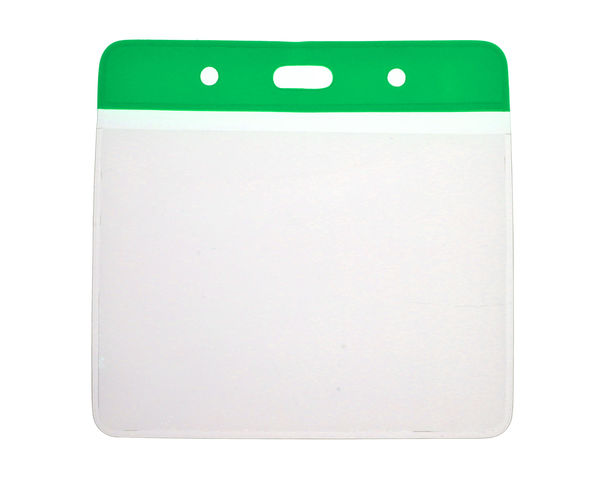 Vinyl Large Green Top Card Holders - 102x82mm (Pack of 100) — card holder view