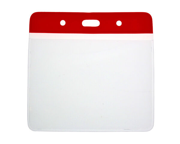 Vinyl Large Red Top Card Holders - 103x80mm (Pack of 100) — card holder view
