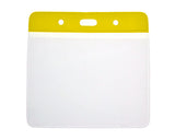 Vinyl Large Yellow Top Card Holders - 102x82mm (Pack of 100) — card holder view
