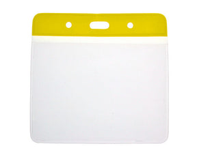 Vinyl Large Yellow Top Card Holders - 102x82mm (Pack of 100) — card holder view