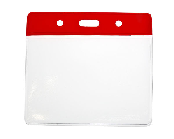 Vinyl Small Red Top Card Holders - 91x65mm (Pack of 100) — card holder view