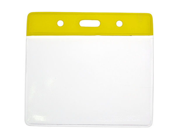 Vinyl Small Yellow Top Card Holders - 91x65mm (Pack of 100) — card holder view